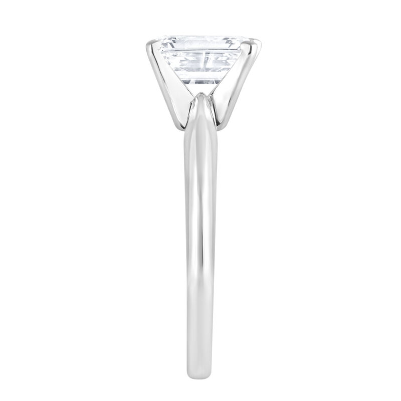 Emerald-Cut Lab Grown 1 1/2ct. Diamond Certified GH VS SI Solitaire Engagement Ring in 14k White Gold image number null